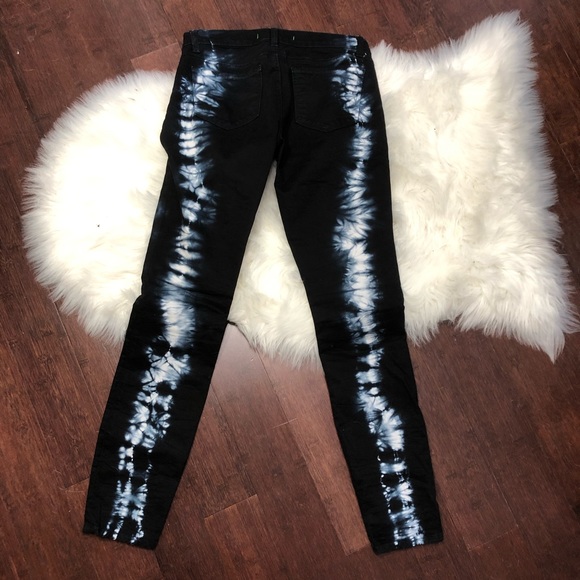 J brand black tie dye skinny jeans - Picture 4 of 7